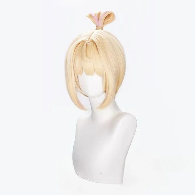 Juno Wig Game 34cm Mixed Color Cosplay Anime Wigs Heat Resistant Synthetic Hair Halloween Party Wigs