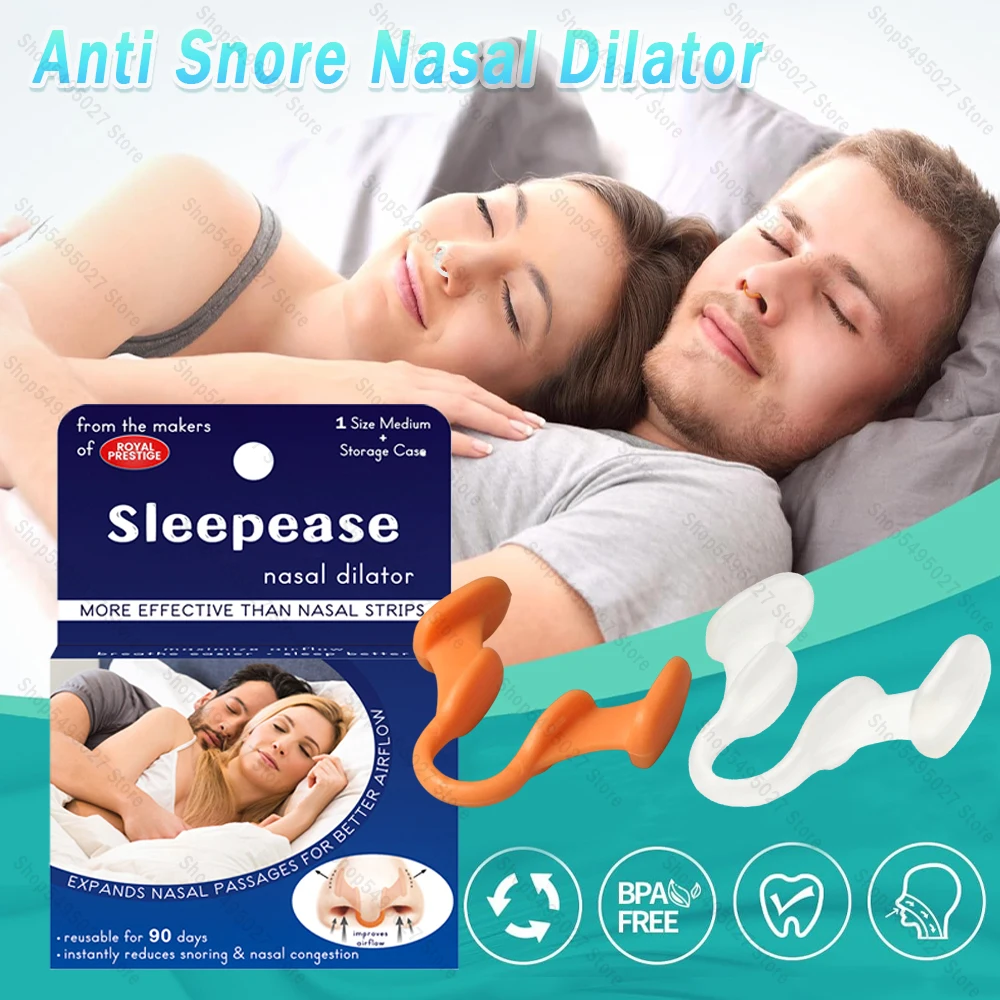 

Anti Snore Nasal Dilator Stop Snoring Silicone Nose Clip Sport Easy Breath Nasal Clip Stop Snoring Aid Device Improve Sleeping