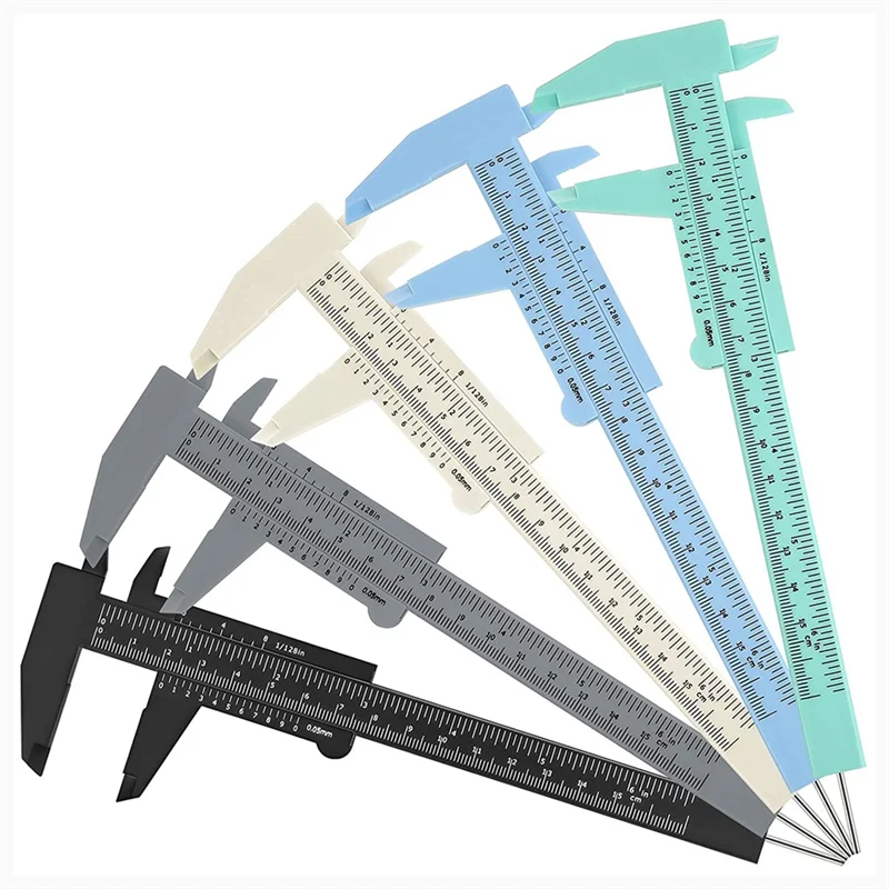 Eyebrow Measuring Ruler Brow Mapping Ruler Tool Mini Vernier Caliper Double Scale Ruler for Student Office