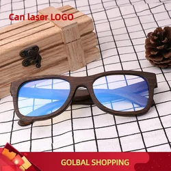 Handgemaakte Unisex Blauw Licht Blokkeren Glazen Voor Vrouwen Mannen Bamboe Hout Frames Clear Brillen Computer Bril Bril