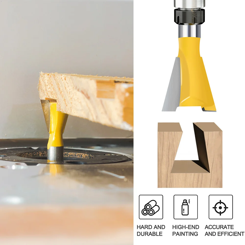 Set di punte per Router con giunto a coda di rondine XCAN 14 gradi punta per incisione per la lavorazione del legno fresa con gambo da 8mm per legno