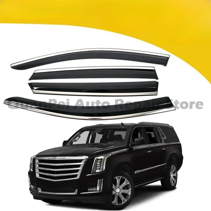For Cadillac Escalade 2015 2016 2017 Door Rain Guards Window Deflectors Weather Shields Rain Visors
