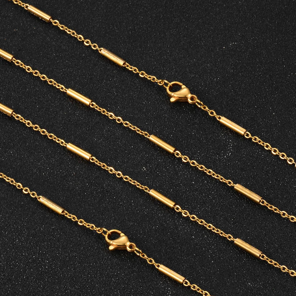 Edelstahl-Damenkette Verschiedene Stile Länge Beliebte Kette Goldfarben Hochwertiger Schmuck – Detail 6