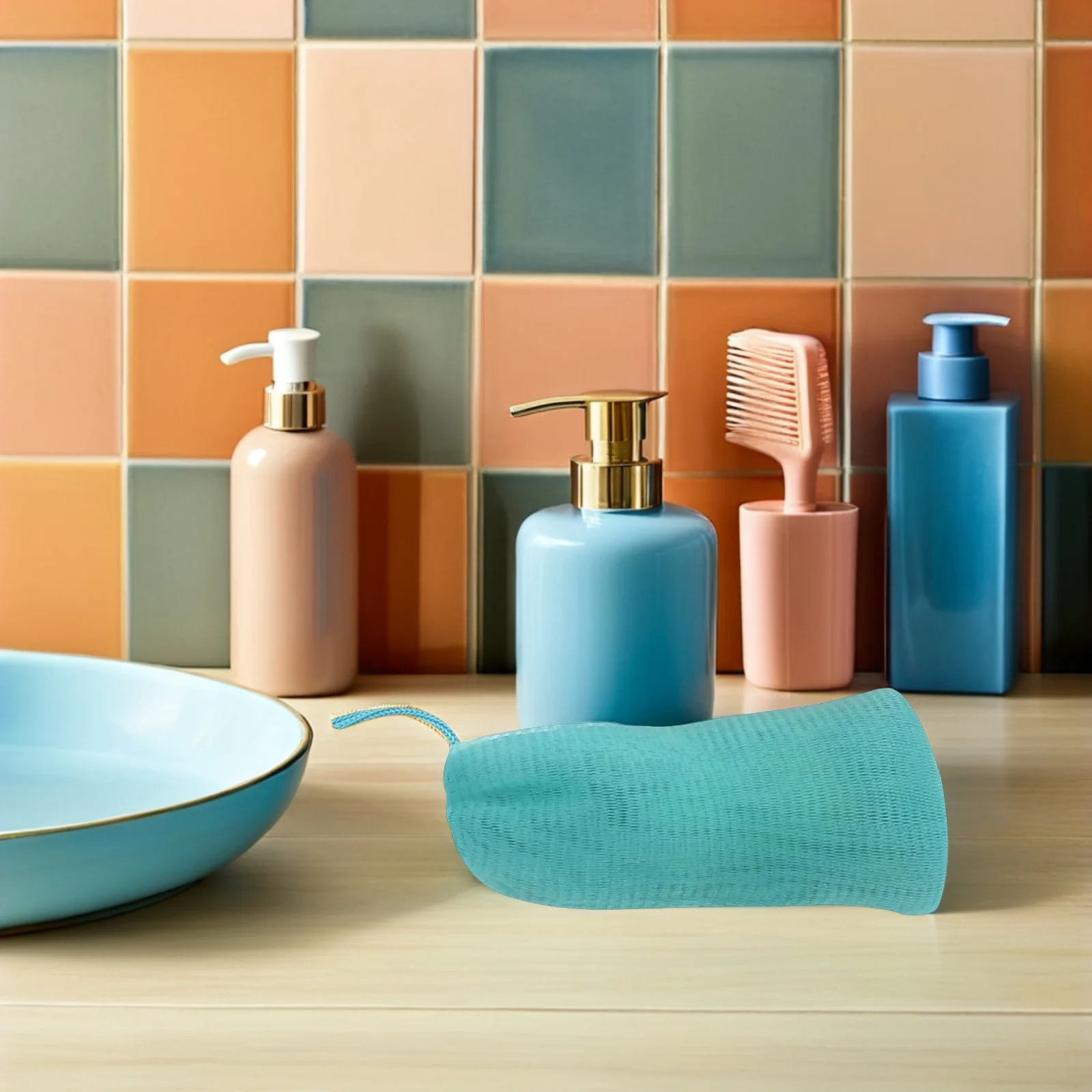 

4Pcs Soap Premium Exfoliating Bathing Accessories for Face Skin Care Bar Soap Pouch with Drawstring Foaming