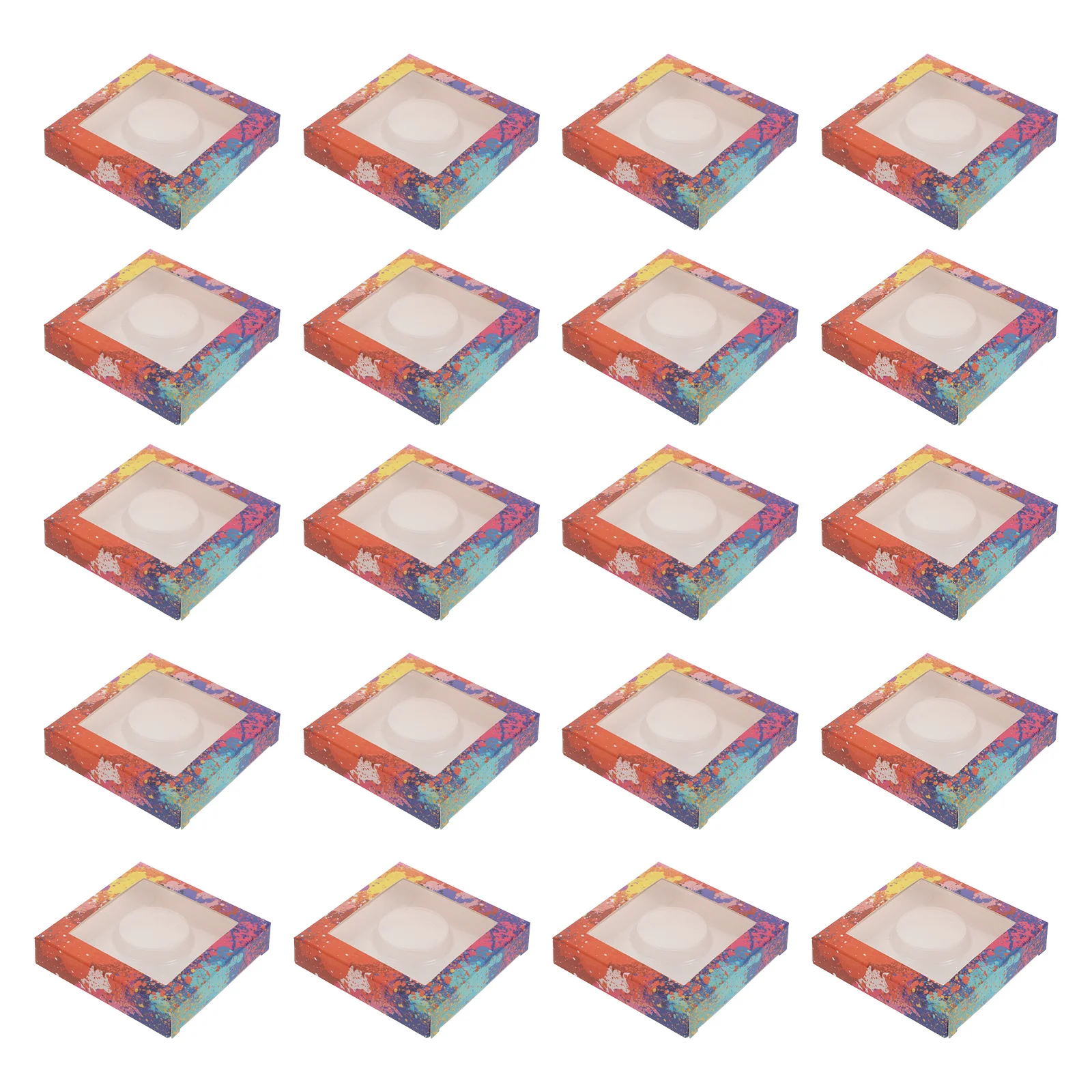 

20Sets Hardboard Lash Boxes Eyelash Holders Stylish Design Exquisite Detail Durable Safe Practical Storage Organizer Travel Home