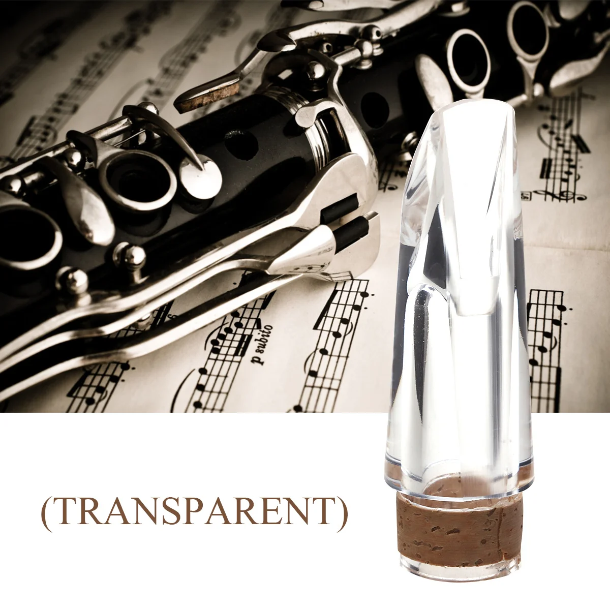 

Transparent Durable ABS Clarinet Mouthpiece High Quality Metal Sound Control Affordability No Chips Bite Marks