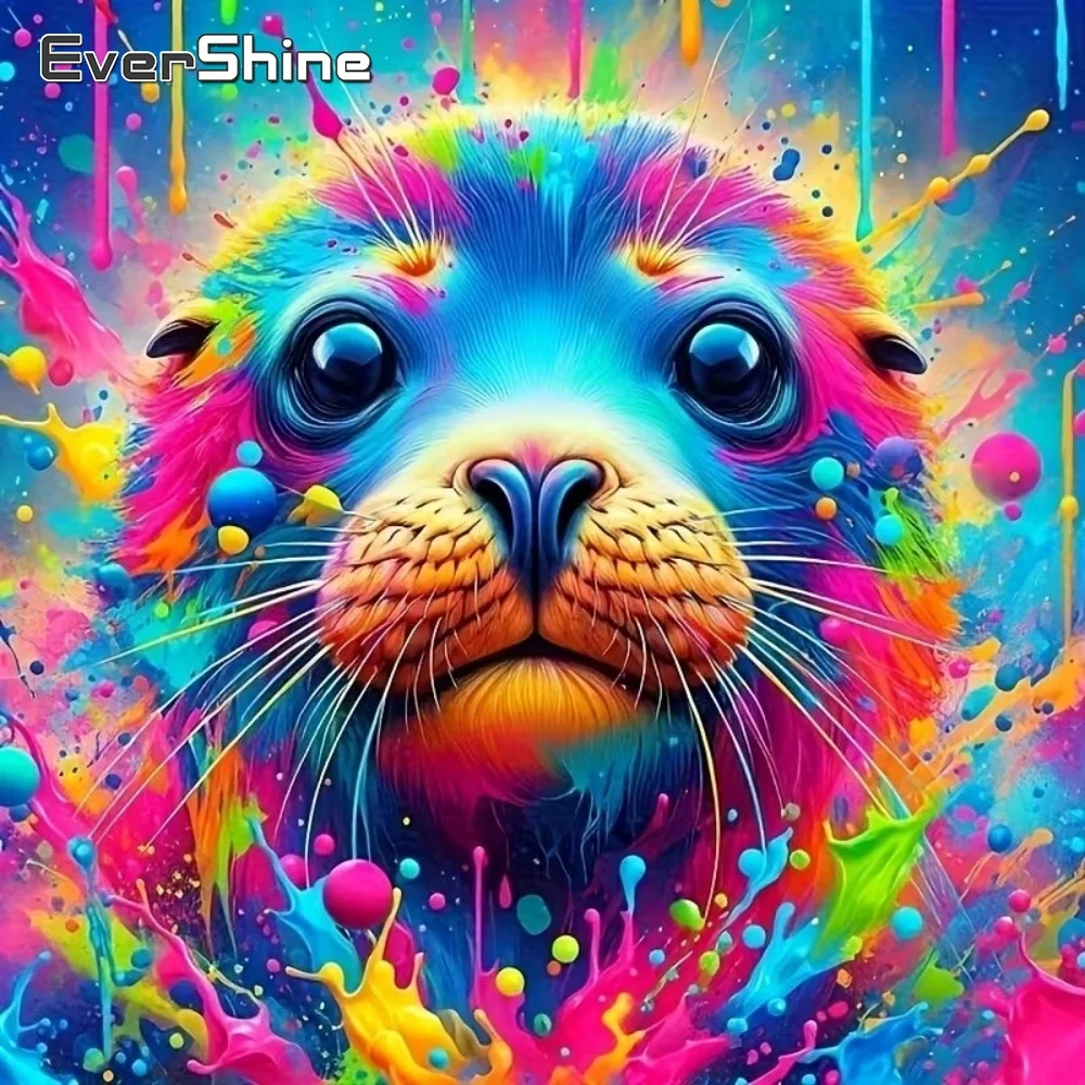 EverShine 5D DIY Diamond Painting Seal Animal Full Square Dr