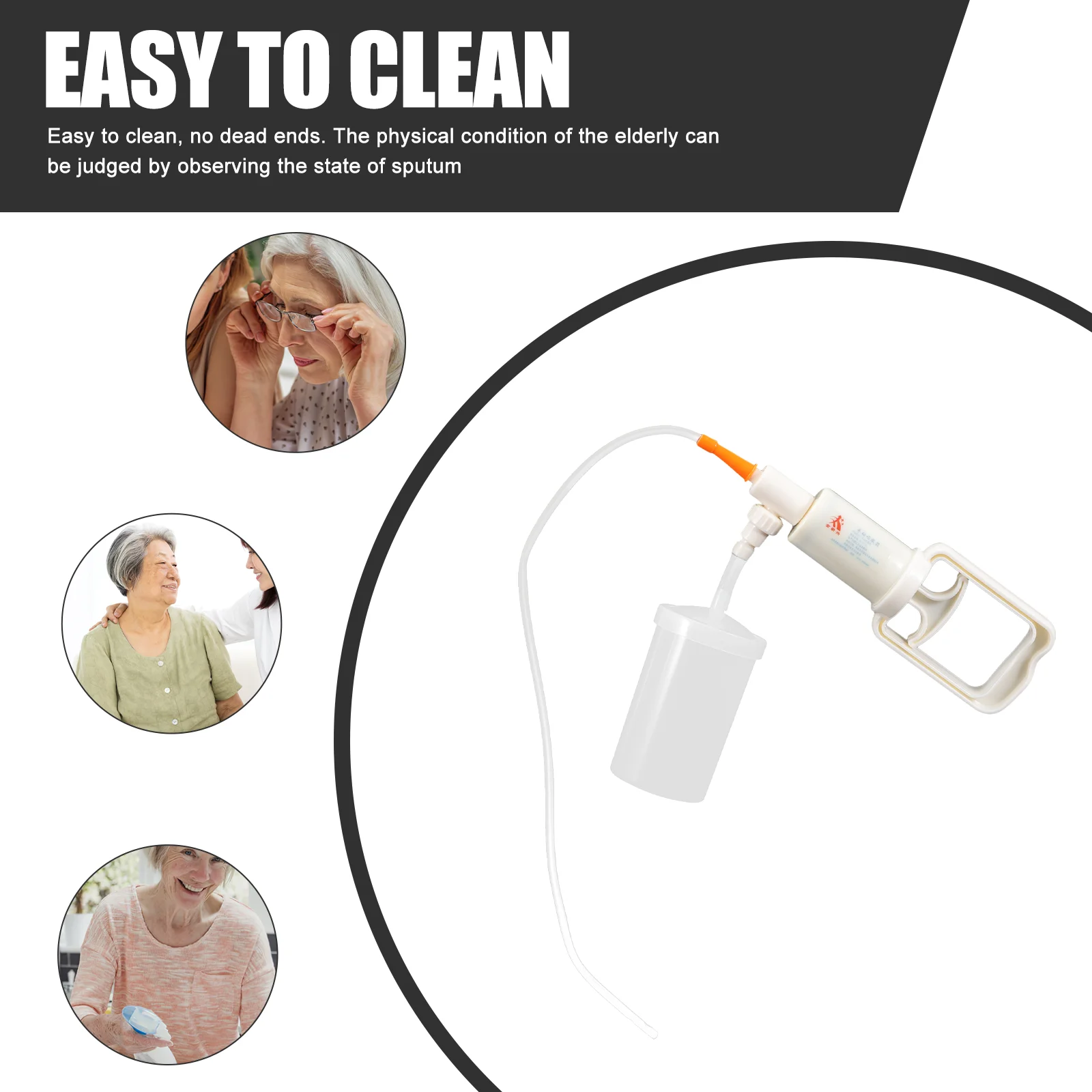 Sputum Aspirator for Home Manual Phlegm Handheld Suction Device Household Aspirator Pump Catheter