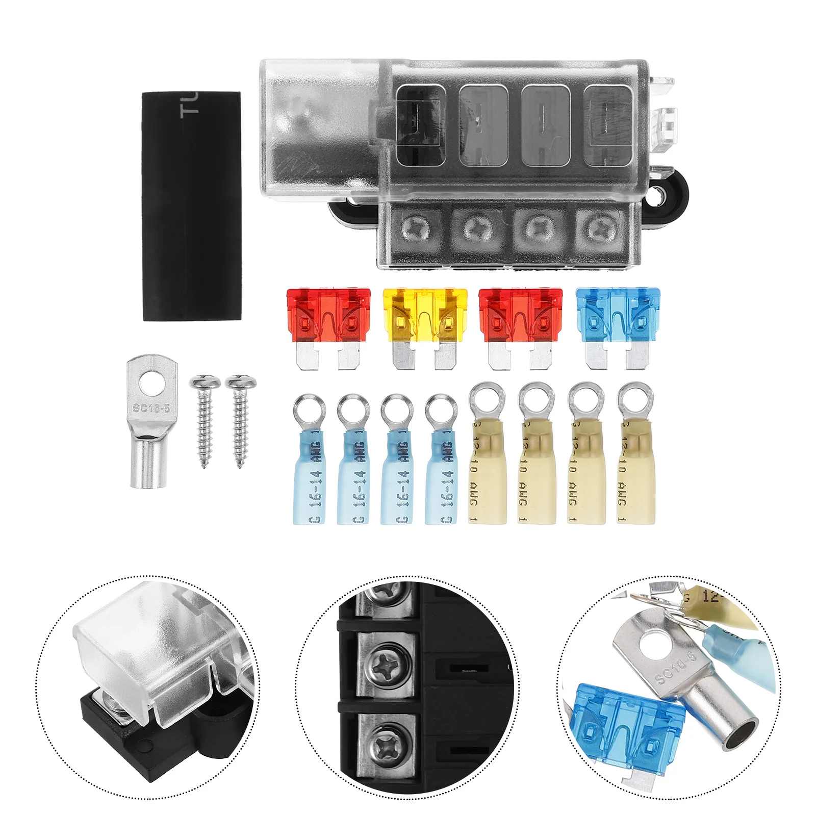 

NOLITOY Compact with Protective Cover Positive Line Input Easy Wiring for Cars Trucks Boats