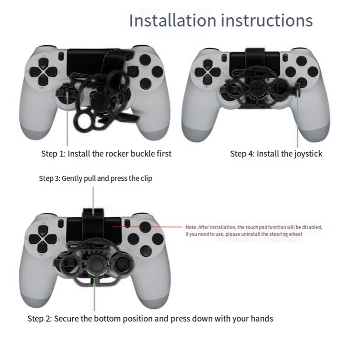 Y23A Gaming Racing Wheel Mini controller di gioco dello sterzo per accessori da gioco per controller 3D Sony PlayStation PS4