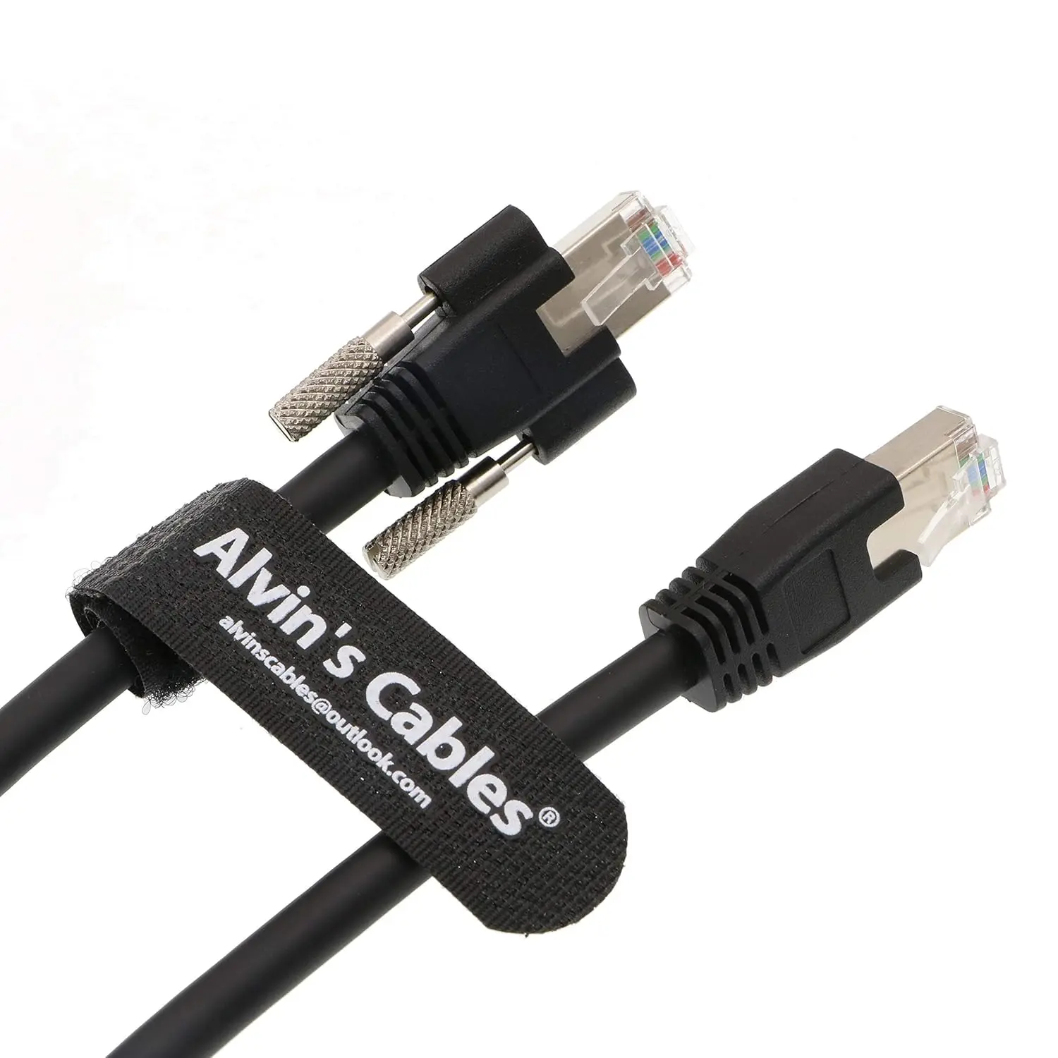 Alvin's Cables GigE Vision Cable Horizontal RJ45 Screw Lock Industrial Ethernet Cable Shielded CAT6a High-Flex Drag-Chain, Compa