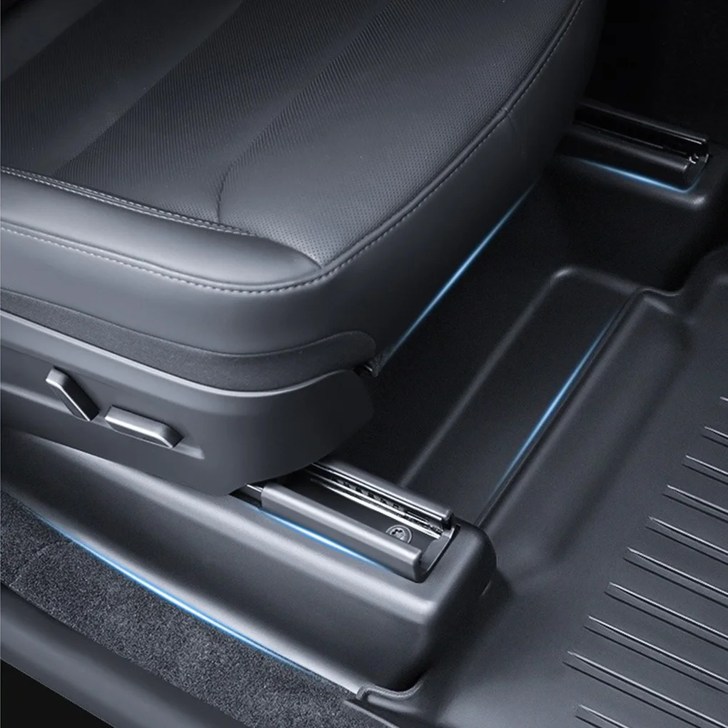 For Tesla ModelY Juniper 2025 TPE Under Seat Corner Guard Seat Slide Rails Protector Cover Anti-Kick Decor Flocking Accessories