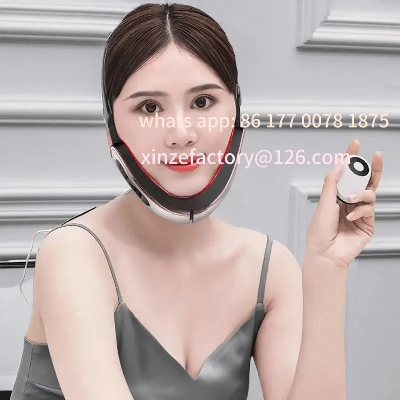 Customizable instrument micro electric current face lift massager thin face red blue beauty