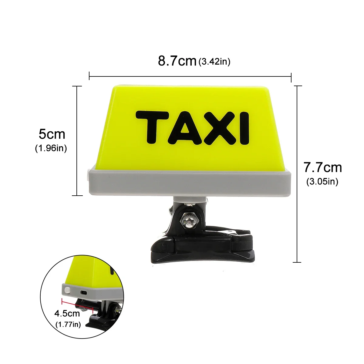 LED TAXI Sign Signal Lamp Amber Warning Lighting Accessories LED Motorcycles Helmet Light USB Rechargeable