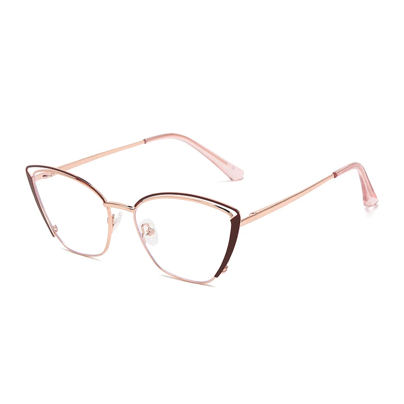 TENGJIAO Eyeglasses Women Spectacle Frame Anti-Blue Light Rays Computer Optical Fashion Cat Eye Glasses Female Clear Lens