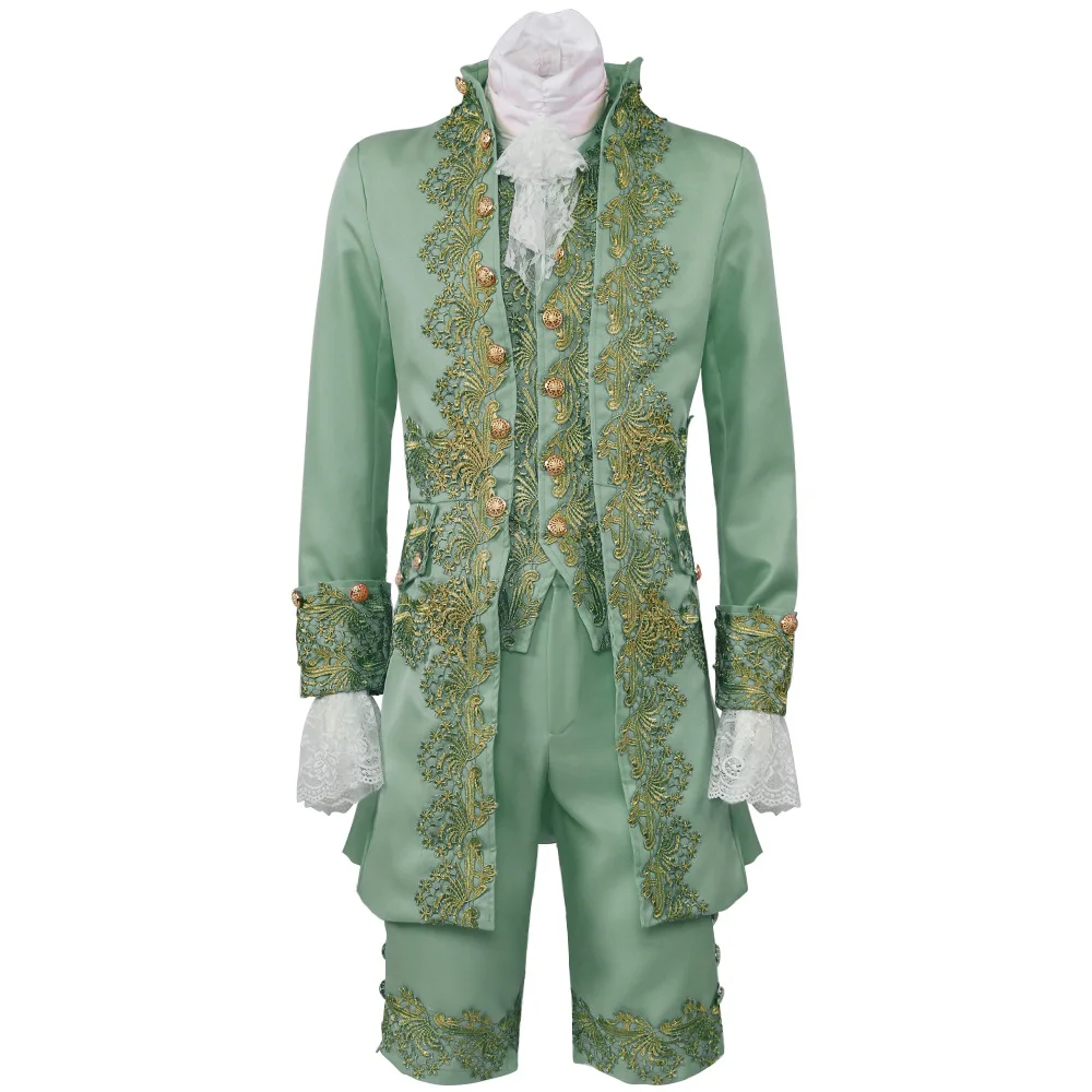 Middeleeuwse Vintage Jas Prins Jurk Prachtige Paleisstijl Geborduurd Kant Edele Formele Jurk Stage Drama Prestaties Cosplay
