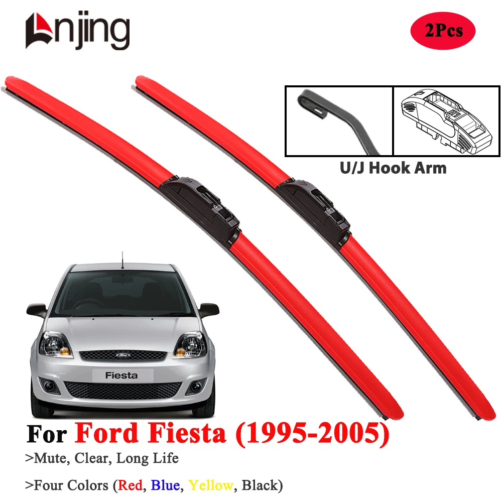 

LNJING Colorful Wiper Blades For Ford Fiesta 1995-2008