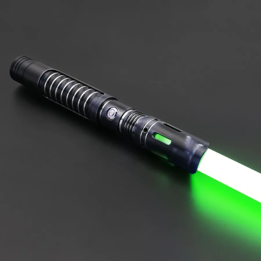 TXQSABER – sabre Laser lisse et vide rvb, 12 couleurs de lumière et 16 jeux de polices sonores, poignée métallique, lame PC, jouets de noël pour enfants, épée Laser