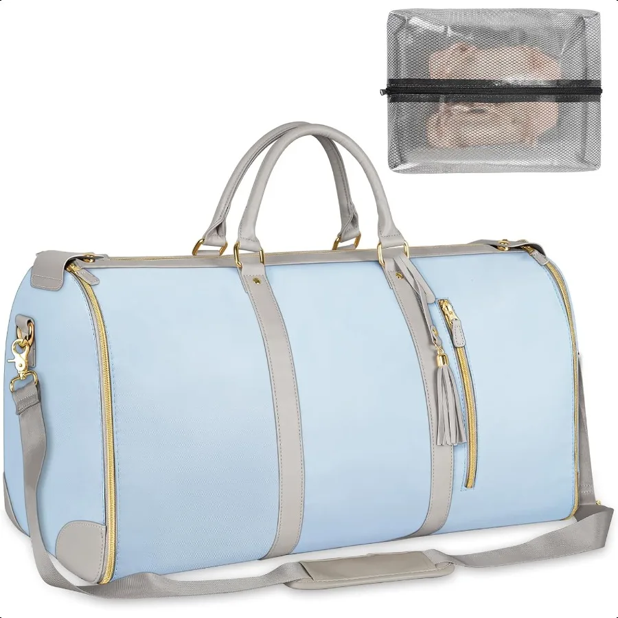 

Ytonet Garment Duffle Bags for Travel Convertible Travel Garment Bag with Shoulder Strap Large Carry on Garment Bag Overnight B