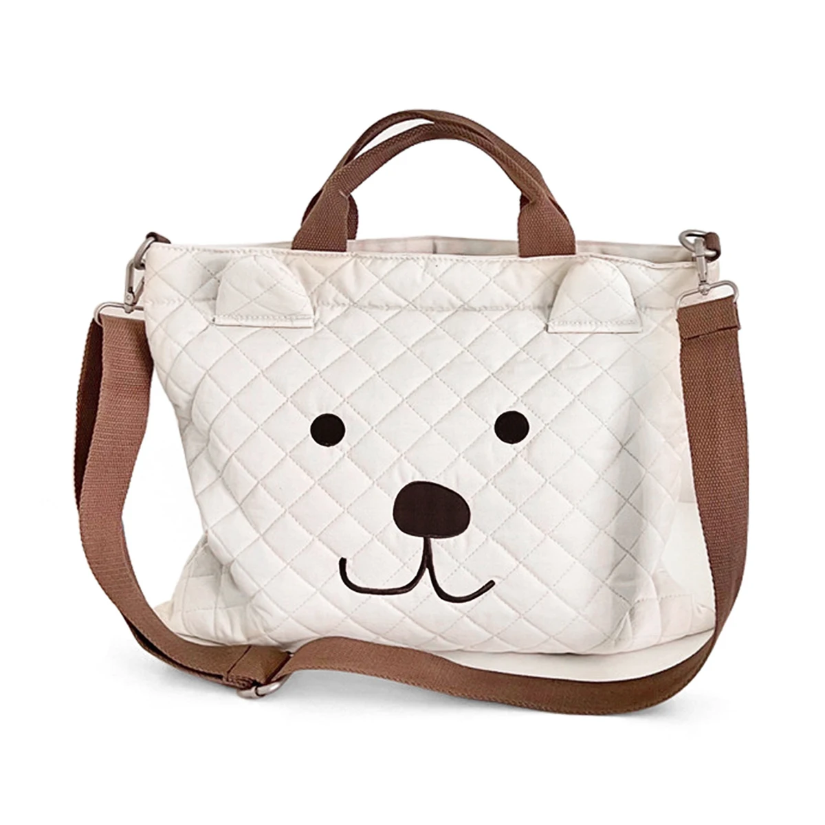 Diaper Bags Large Capacity Cartoon Bear Cotton Portable Travel Maternity Mommy Bag Women Handbag