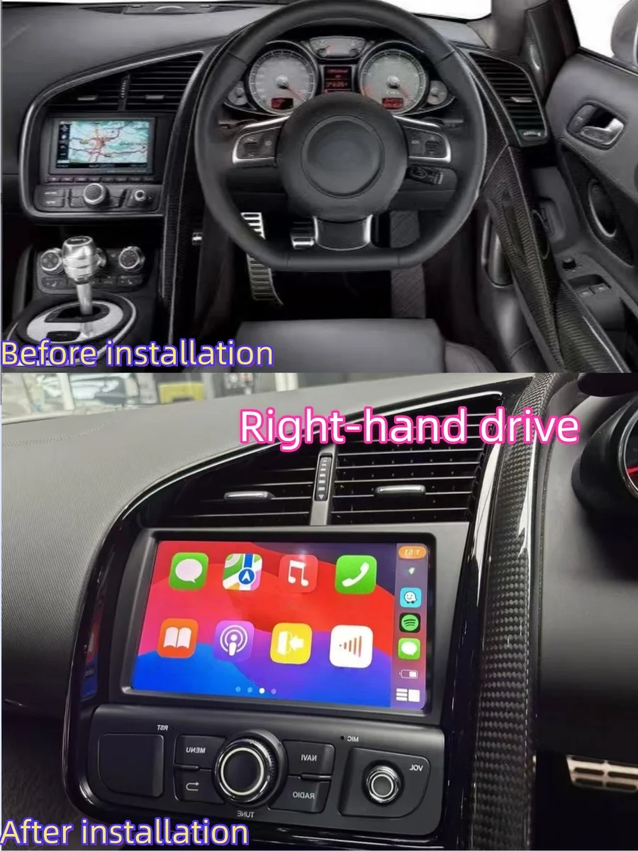 

Автомагнитола Android 15 для Audi R8 2007-2015 Spyder: GPS-навигация, CarPlay, мультимедийный проигрыватель, автомобильное радио, музыка