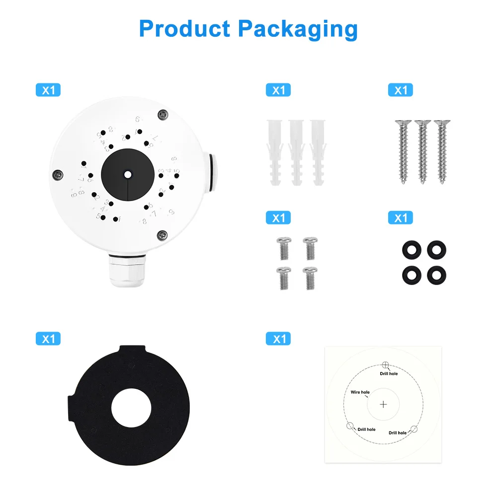 Misecu Waterproof Junction Box For 629EBP 669BP PT629 IP Camera Brackets CCTV Accessories For Cameras