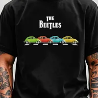 2025 Beetles Men's Y2k Graphic T Shirt Black Colorful Beetles Breathable and Soft Fashionable Comfortable Daily Men's Clothing