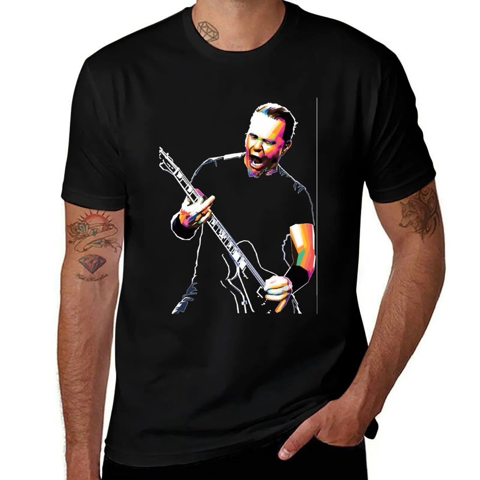 

James Hetfield T-Shirt plain tees custom t-shirts graphic shirts t shirt men 100℅ cotton