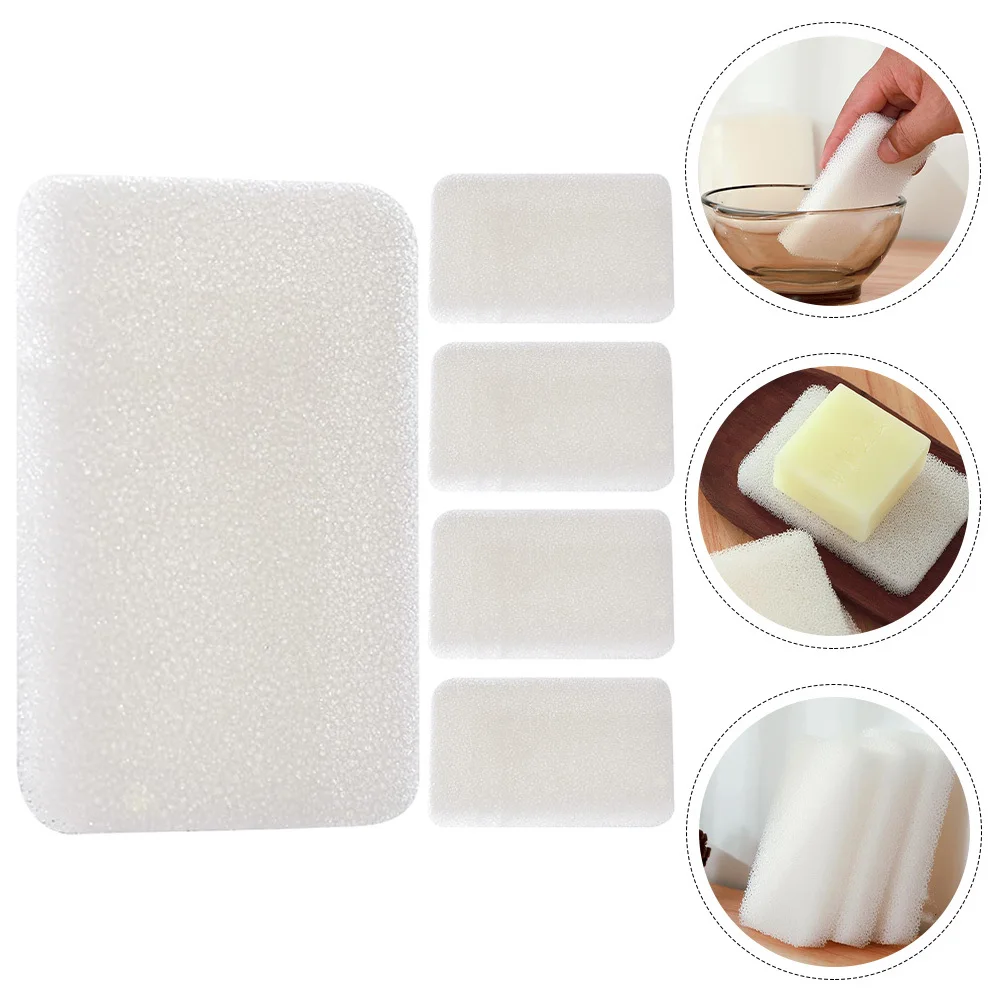 

5pcs Soap Mat Sponge Pad Draining Non-Slip Keep Dry Bathroom Kitchen Bathtub Countertop Desktop Household Accessories