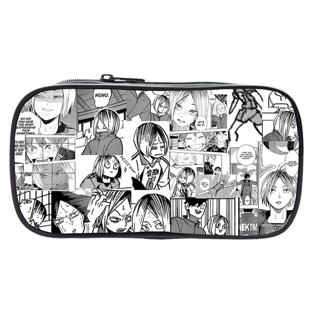 Japan Anime Haikyuu Large Capacity Pencil Books Case Fashion Style Stationery Storage School Pen Box Bag Makeup Bag Kid Gift