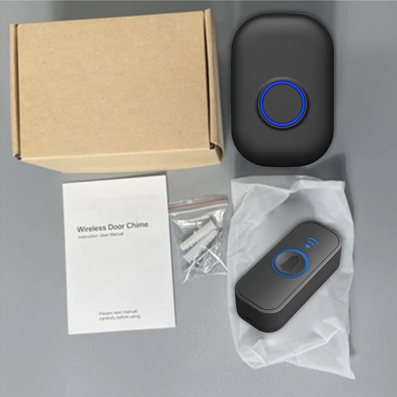 สัญญาณเตือนภัยกริ่งประตูไร้สายพร้อมช่วง 1,000 ฟุต 58 เสียงระฆัง ไฟ LED ระดับเสียง 4 ระดับ