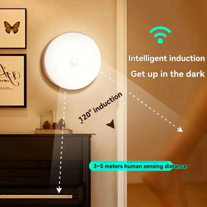 ABUL-Night Light Motion Sensor Night Light Rechargeable Wireless LED Handheld Stick Kitchen Room Bedside Table Lighting