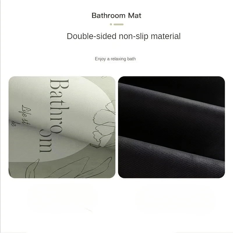 Square Entrance Mat Quick Dry Diatomaceous Earth Rug Rubber Backing Non Slip Water Absorbent for Bathroom view 3