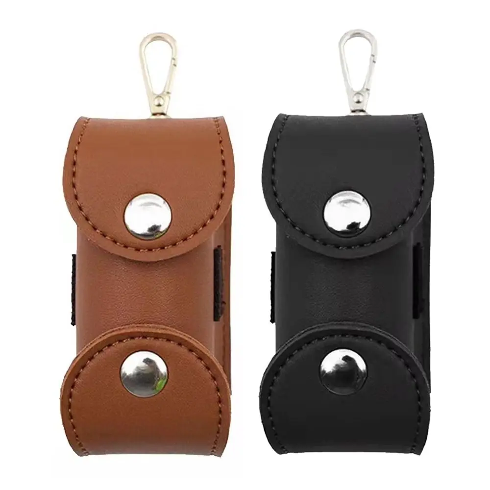 Golf Ball Bags Mini Ball Storage Bags PU Leather Hang On Waist Golf Ball Bag Pouch With Metal Buckle Golf Belt Ball Bags