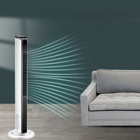 12H Timer Bladeless Tower Fan with Remote,3-Speed Oscillating Floor Fan,Energy-Saving Ultra-Quiet Home/Dorm Air Circulator