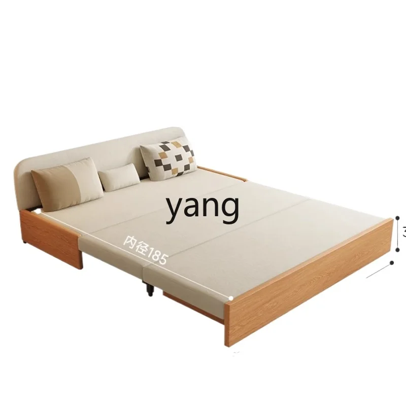 

LTT solid wood adjustable sofa bed folding retractable sitting and lying room storage sofa