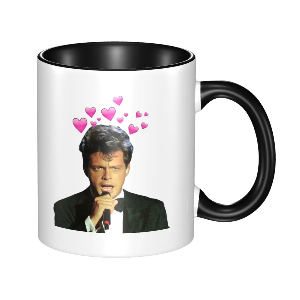 Taza de Cerámica Divertida con Diseño de Corazones de Luis Miguel Luismi, Tazas de Café, Tazas de Té, Taza para Leche, Regalos para Hombre y Mujer