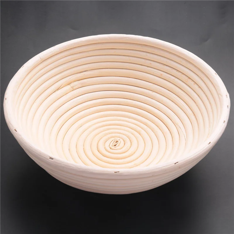 

HGHO 4Pcs 10 Inch Bread Proofing Basket - Banneton Proofing Basket + Cloth Liner + Dough Scraper + Bread Lame