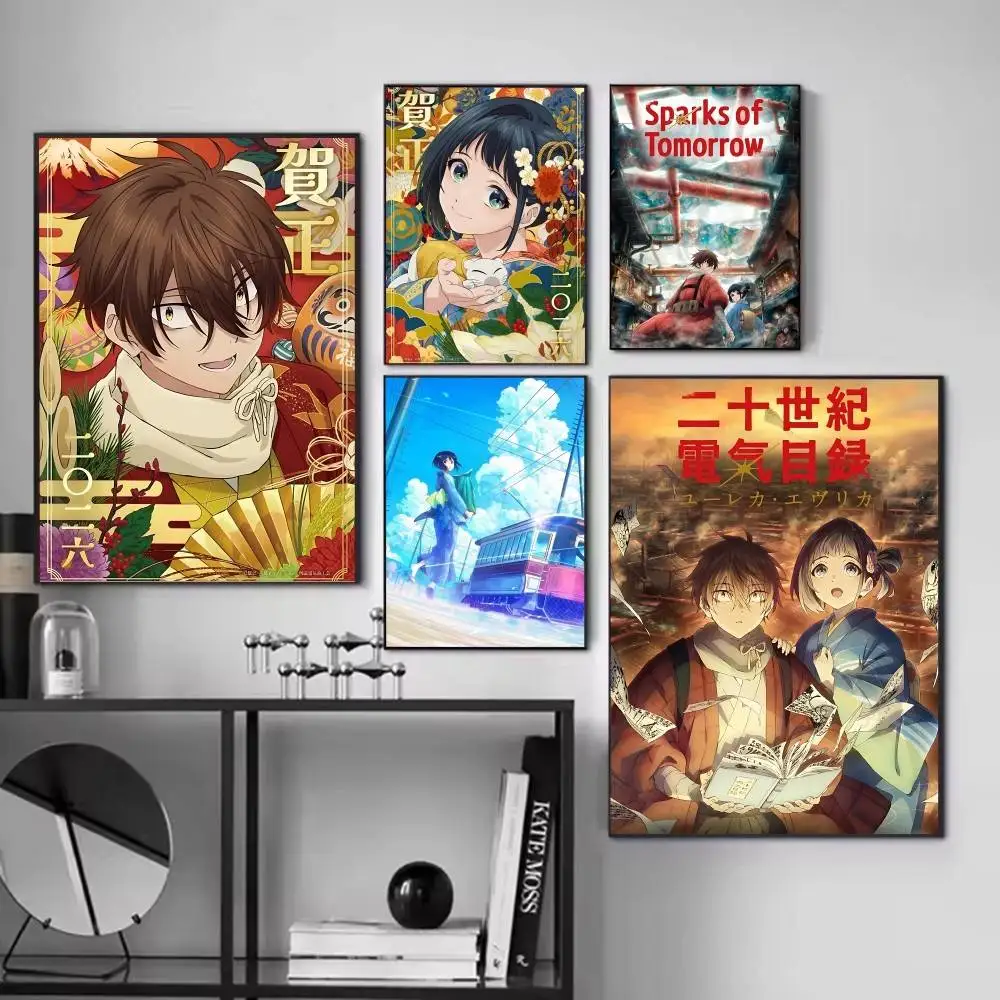 New Anime S-Sparks of Tomorrow Posters Fancy Wall Sticker for Living Room Bar Decoration Wall Decor