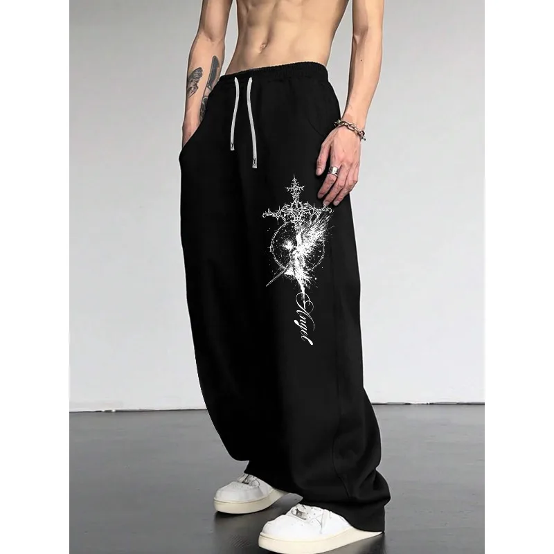 Tattoo Angel Men's Casual Sports Campus Jogger Straight-Leg Pants, New Autumn Style