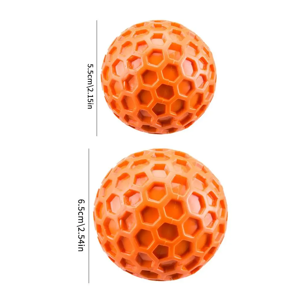 NEW Dog Toys Bite Resistant Interactive Throwing Sound Honeycomb Balls Natural Rubber Teething Clean Teeth Toys Pet Products