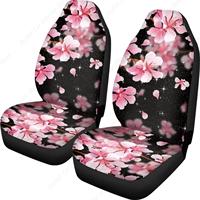 Pink Floral Universal Car Seat Covers Set,2 Pieces Bucket Seat Cover Universal fit for Vehicles,Cars,SUV