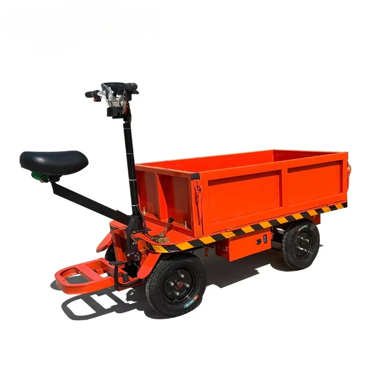 Workshop Market Luggage Cart Electric Heavy Platform Trolley Flatbed Freight Truck