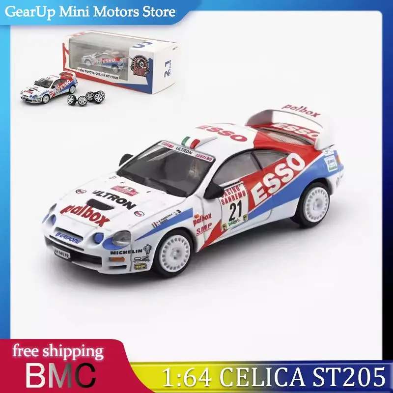 BMC 1:64 تويوتا سيليكا ST205 1996 سانريمو رالي ديتاليا # 21 نموذج ESSO Livery Rally Alloy Diecast لجامعي رياضة السيارات #1