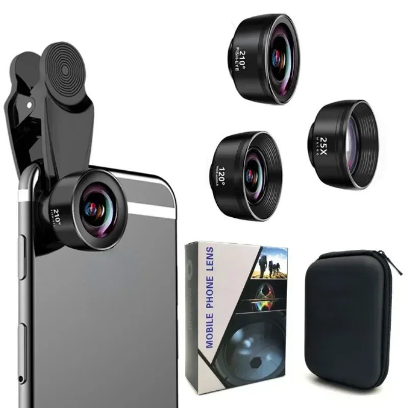 

Phone Lens Kit 0.45x Super Wide Angle & 12.5x Super Macro Lens HD Camera Lentes for IPhone Xiaomi All Cellphone