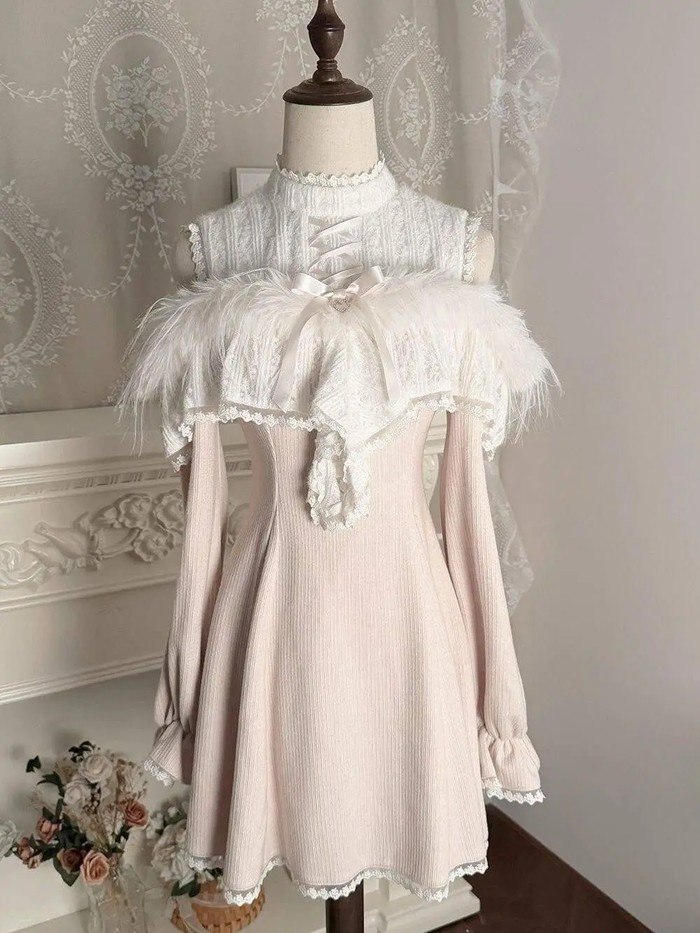 Minivestido francés elegante Y2k para mujer, vestido de princesa dulce estilo Lolita, vestido informal Kawaii de una pieza, moda coreana Chic