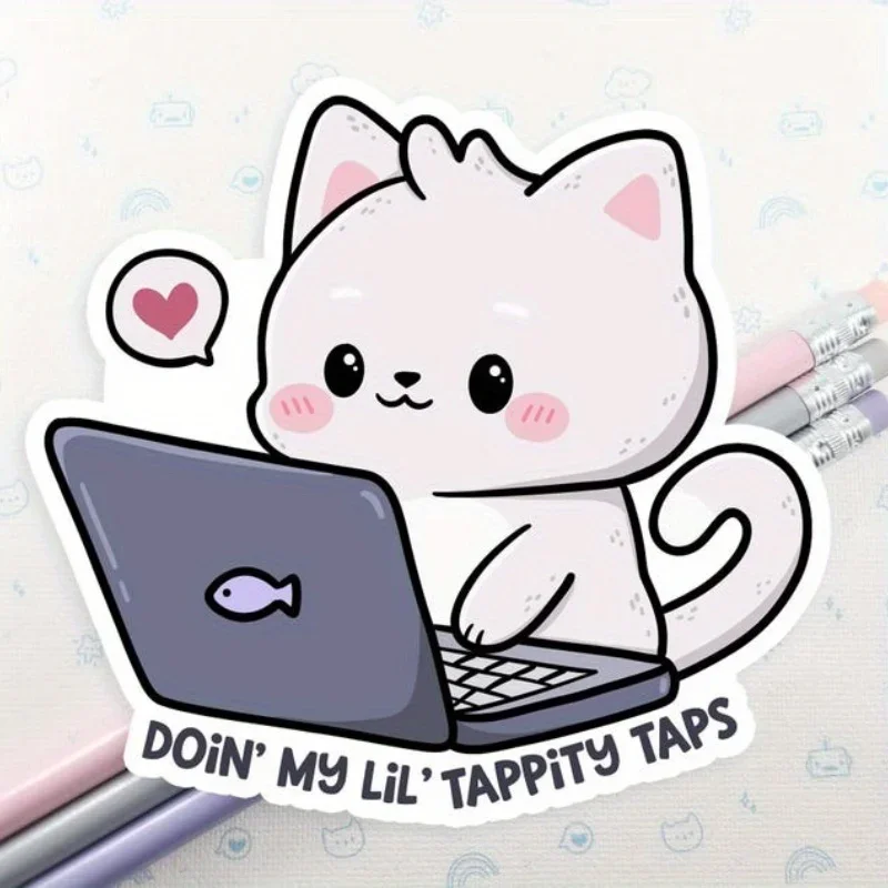 

Виниловые наклейки с милыми кошачьими лапками, водонепроницаемые, съемные, для ноутбуков, телефонов, багажа