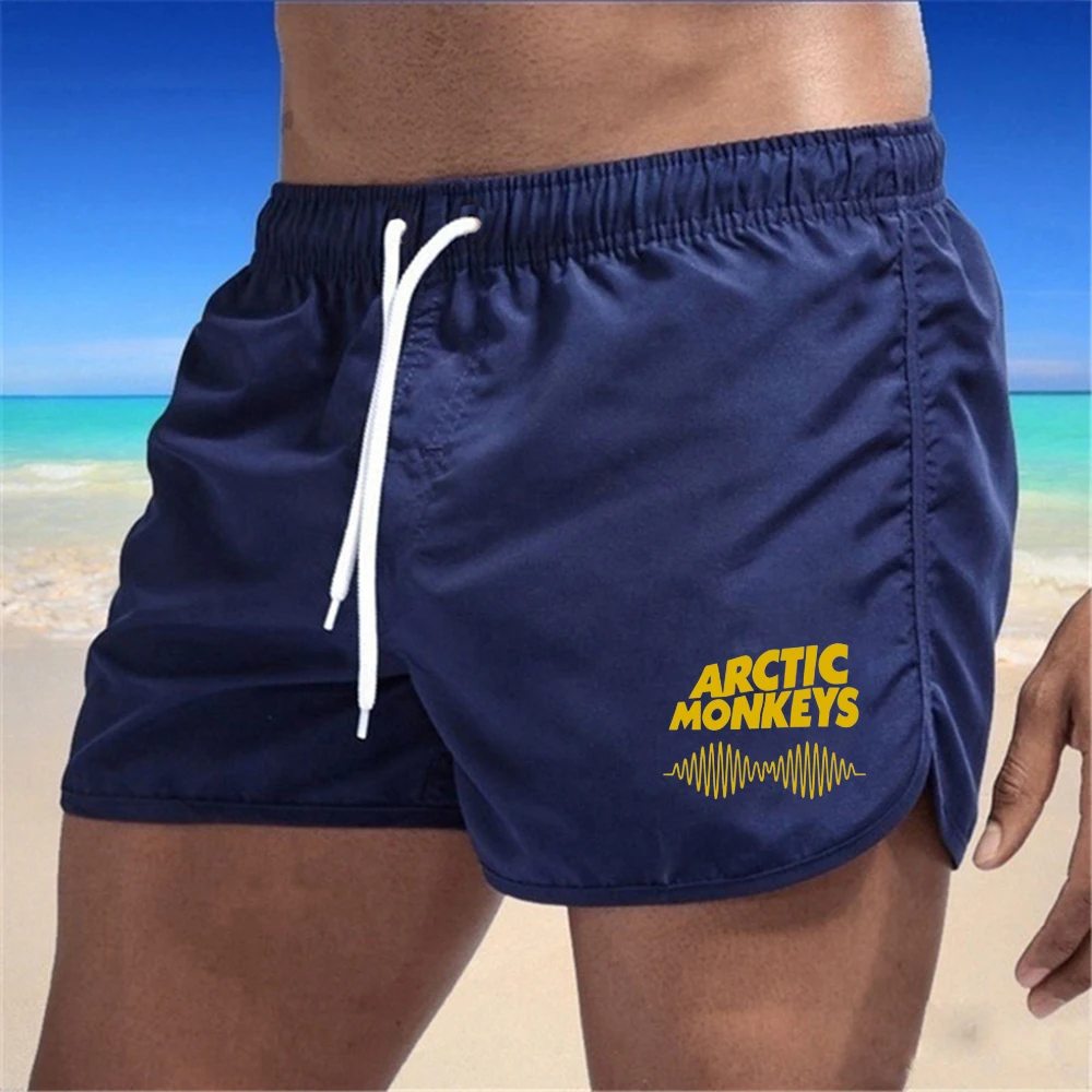 Drawstring Men Swim Trunks Swim Shorts Bathing Suit Quick Dry Board Shorts Breathable Summer Surfing Beach Shorts Sports Pants