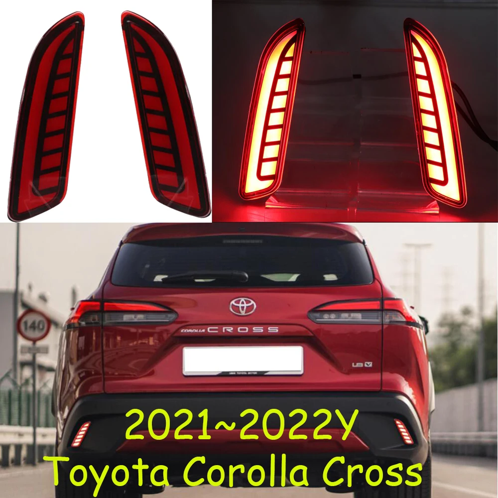 2021~2022y Car Bumper Tail Light Corolla Cross Taillight Reversing Brake LED Car Accessories Taillamp Corolla Rear Light Fog