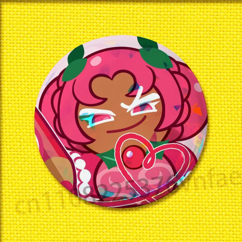 Hollyberry Smoked Cheese Apple C-Cookie Run Badges 32mm 25mm 44mm 75mm 58mm Round Pin Brooch Souvenir Cosplay Gift Decorations